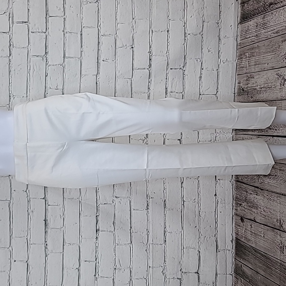 J Crew Hayden Kickout Bi-Stretch Cotton High-Rise Wide Crop Ankle Pant in Ecru